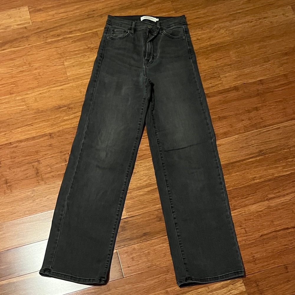 Logan wide leg Dad Hidden Jeans Black